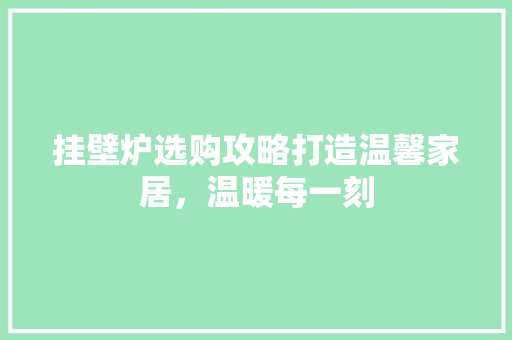 挂壁炉选购攻略打造温馨家居，温暖每一刻 家具修理