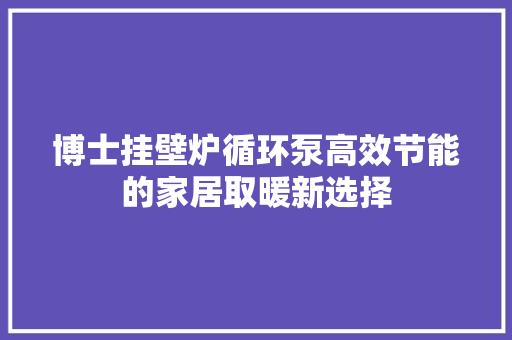 博士挂壁炉循环泵高效节能的家居取暖新选择 洗衣机