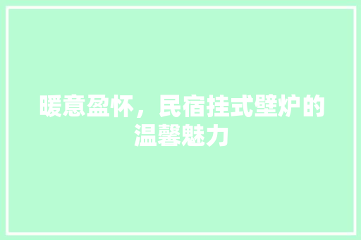 暖意盈怀，民宿挂式壁炉的温馨魅力 空调