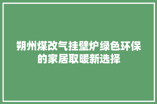朔州煤改气挂壁炉绿色环保的家居取暖新选择 翻新改色