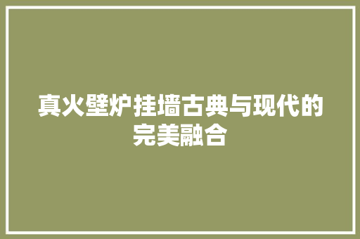 真火壁炉挂墙古典与现代的完美融合 灯具安装