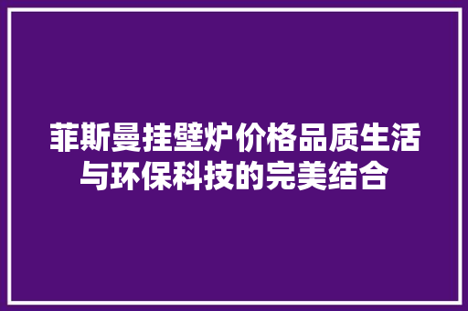 菲斯曼挂壁炉价格品质生活与环保科技的完美结合 热水器