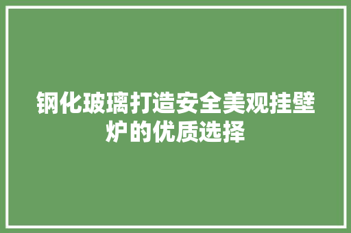 钢化玻璃打造安全美观挂壁炉的优质选择 空调