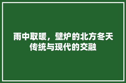 雨中取暖，壁炉的北方冬天传统与现代的交融 洁具维修