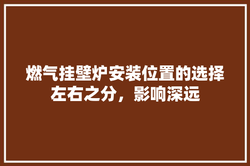 燃气挂壁炉安装位置的选择左右之分，影响深远 空调