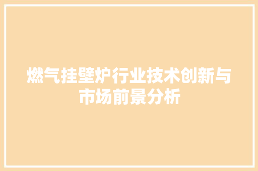 燃气挂壁炉行业技术创新与市场前景分析 局部翻新
