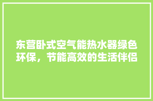 东营卧式空气能热水器绿色环保，节能高效的生活伴侣 洁具维修