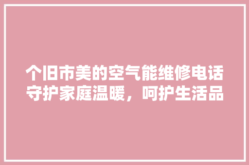 个旧市美的空气能维修电话守护家庭温暖，呵护生活品质 热水器