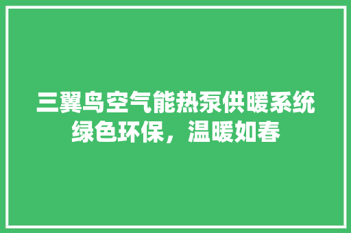 三翼鸟空气能热泵供暖系统绿色环保，温暖如春 空调