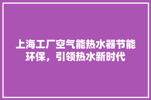 上海工厂空气能热水器节能环保，引领热水新时代 家具修理