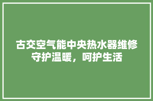 古交空气能中央热水器维修守护温暖，呵护生活 热水器
