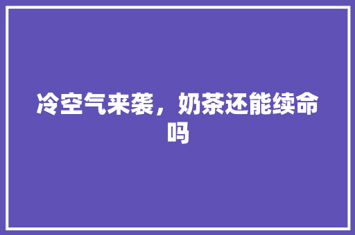 冷空气来袭，奶茶还能续命吗 灯具安装