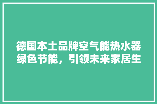 德国本土品牌空气能热水器绿色节能，引领未来家居生活 家具修理