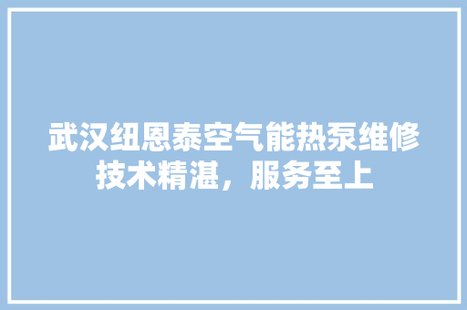 武汉纽恩泰空气能热泵维修技术精湛，服务至上 洗衣机