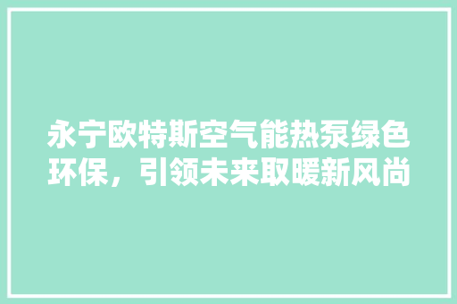 永宁欧特斯空气能热泵绿色环保，引领未来取暖新风尚 热水器