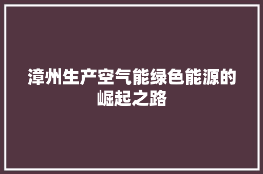 漳州生产空气能绿色能源的崛起之路 洗衣机