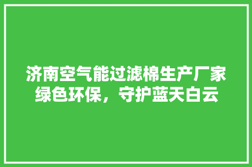 济南空气能过滤棉生产厂家绿色环保，守护蓝天白云 水电维修