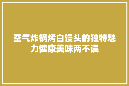 空气炸锅烤白馒头的独特魅力健康美味两不误 冰箱