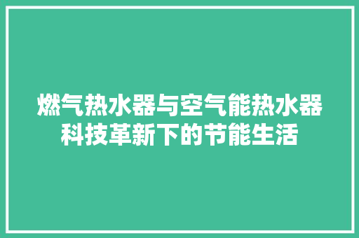 燃气热水器与空气能热水器科技革新下的节能生活 贴膜