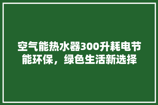 空气能热水器300升耗电节能环保，绿色生活新选择 局部翻新