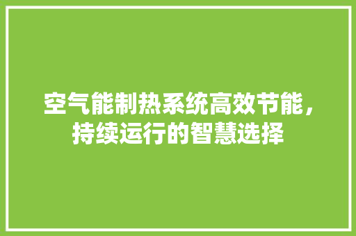 空气能制热系统高效节能，持续运行的智慧选择 贴膜