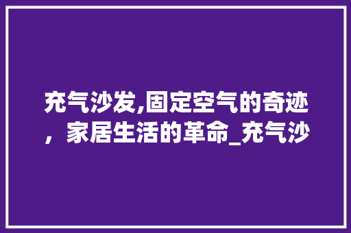 充气沙发,固定空气的奇迹，家居生活的革命_充气沙发能固定空气 充气沙发,固定空气的奇迹，家居生活的革命_充气沙发能固定空气 旧房改造