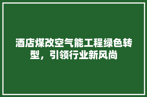 酒店煤改空气能工程绿色转型，引领行业新风尚 洗衣机