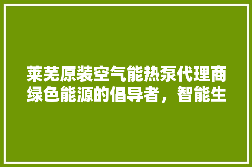 莱芜原装空气能热泵代理商绿色能源的倡导者，智能生活的引领者 局部翻新