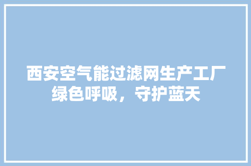 西安空气能过滤网生产工厂绿色呼吸，守护蓝天 灯具安装