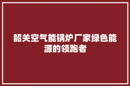 韶关空气能锅炉厂家绿色能源的领跑者 热水器