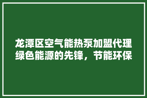 龙潭区空气能热泵加盟代理绿色能源的先锋，节能环保的引领者 装修设计