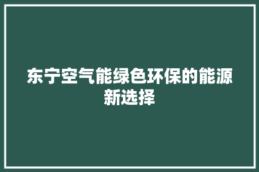 东宁空气能绿色环保的能源新选择 热水器