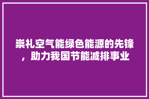 崇礼空气能绿色能源的先锋，助力我国节能减排事业 空调
