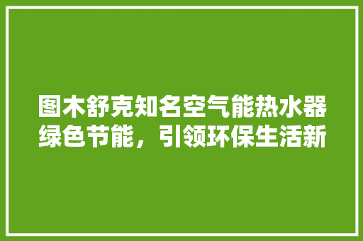 图木舒克知名空气能热水器绿色节能，引领环保生活新潮流 旧房改造