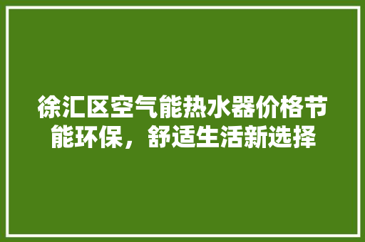 徐汇区空气能热水器价格节能环保，舒适生活新选择 灯具安装