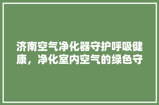 济南空气净化器守护呼吸健康，净化室内空气的绿色守护者 贴膜