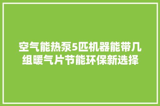 空气能热泵5匹机器能带几组暖气片节能环保新选择 翻新改色