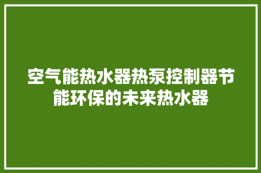 空气能热水器热泵控制器节能环保的未来热水器 家电维护