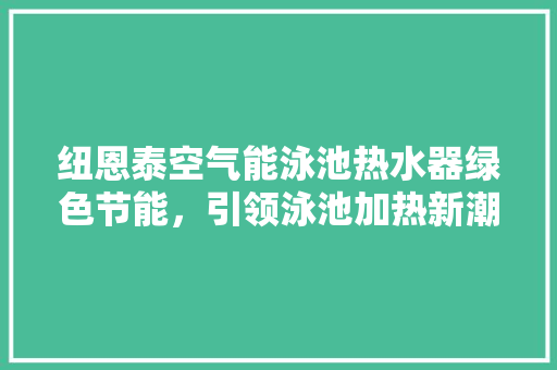 纽恩泰空气能泳池热水器绿色节能，引领泳池加热新潮流 洗衣机