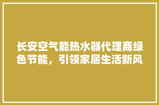 长安空气能热水器代理商绿色节能，引领家居生活新风尚 洗衣机