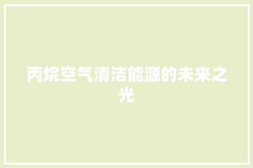 丙烷空气清洁能源的未来之光 冰箱