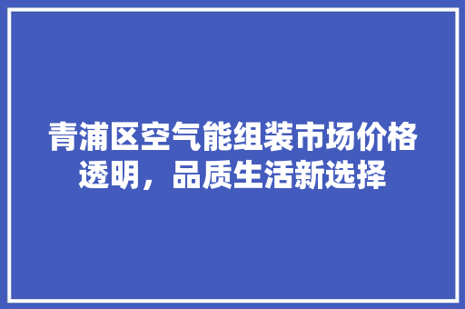 青浦区空气能组装市场价格透明，品质生活新选择 洁具维修