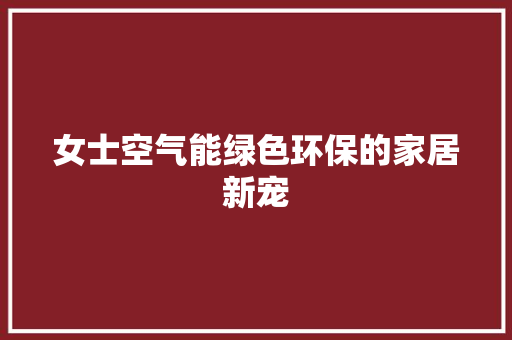 女士空气能绿色环保的家居新宠 家电维护