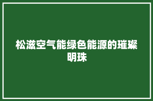 松滋空气能绿色能源的璀璨明珠 龙头管件
