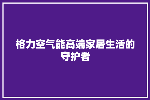 格力空气能高端家居生活的守护者 局部翻新