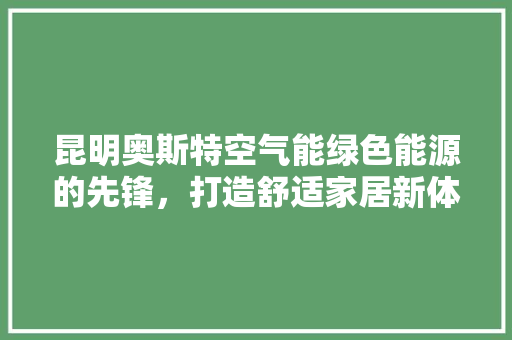 昆明奥斯特空气能绿色能源的先锋，打造舒适家居新体验 家居维修