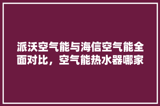 派沃空气能与海信空气能全面对比，空气能热水器哪家更强 水电维修