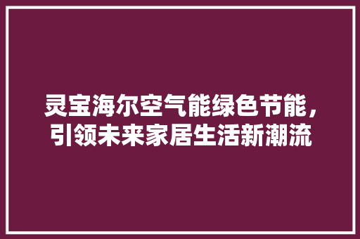 灵宝海尔空气能绿色节能，引领未来家居生活新潮流 洗衣机