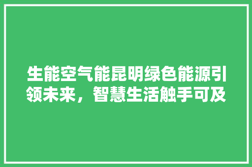 生能空气能昆明绿色能源引领未来，智慧生活触手可及 清洁保养