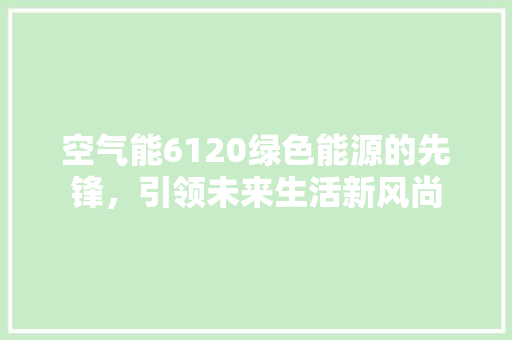 空气能6120绿色能源的先锋，引领未来生活新风尚 空调